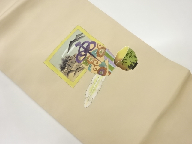 JAPANESE NAGOYA OBI / SHIOZE / SHIFUKU PATTERN